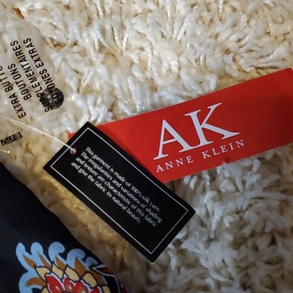 AK ANNE KLEIN Silk Paisley Flare Skirt - Picture 3 of 8